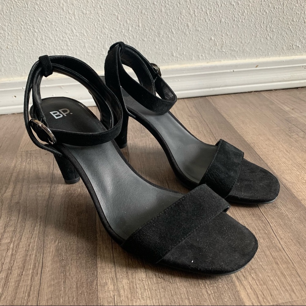 B.P. Black Velvet Kitten Heels